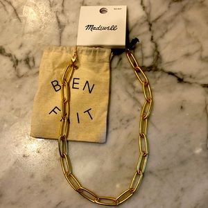 Madewell large paper clip necklace 16 in. Brand new! With jewelry bag included.
